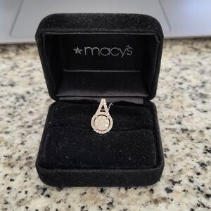 Macy’s Diamond Pendant Necklace (1/2 ct.tw.) in Sterling Silver